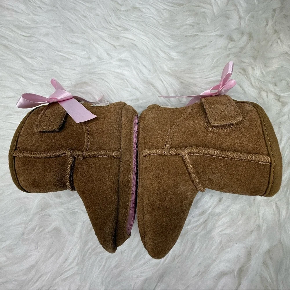 UGG Brown and Tan Baby Boots and Freshly Picked Moccasin Baby Shoe Bundle